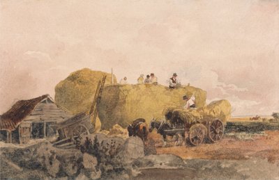 Building a Hayrick by Peter de Wint